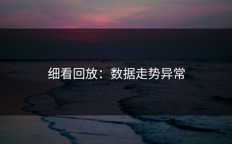 细看回放：数据走势异常